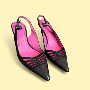 🖤💖 VINTAGE Coach Adria Suede Kitten Heel Slingbacks